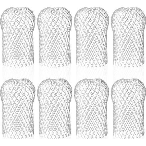 Ersandy 8x Filtres de Gouttière en Aluminium，Protections de gouttières en métal pour les avant-toits，8.8x14.5cm