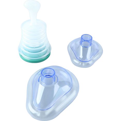 Masque facial de protection pour aspiration d'urgence, valve unidirectionnelle, dispositif de sauvetage, entraînement respiratoire, équipement de premiers secours, couverture de secours. (1/5)