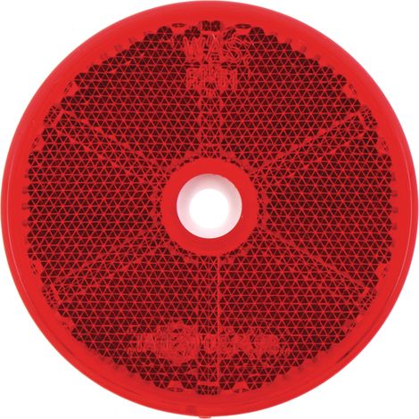 Riflettore rotondo a vite, Ø 61 mm, rosso (1/5)