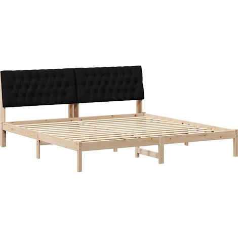 Maison Exclusive - Letto con Testiera Rivestita con testiera Marrone 200 x 200 cm