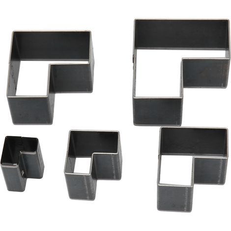 Moule de découpe pour cuir fait main (lot de 5), moule de découpe pour papier et cuir, moule de découpe laser, moule de découpe sur mesure pour pendentif carré en forme de diamant B02 (1/5)