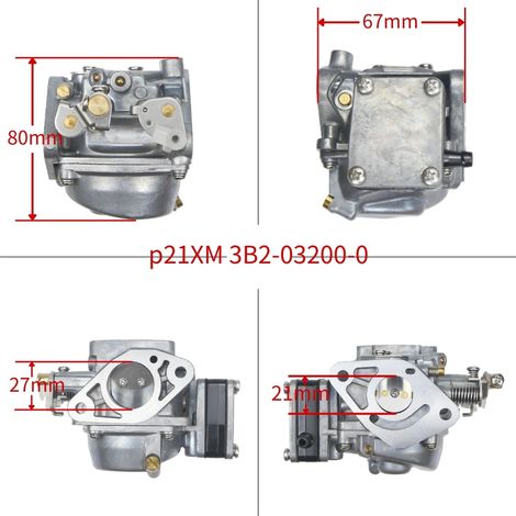Carburateur pour moteur hors-bord 3B2-03200-0, 3K9-03200-0, 9,8 CV, 2 temps, 3G0-03200-0 (1/4)