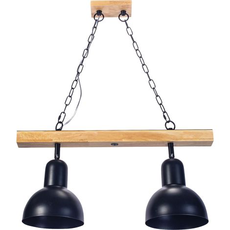 Colgante Interior LED Helium E27 15W Madera Clara para Comedor, Cocina