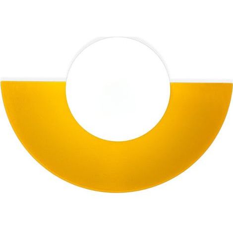 bamyum Applique Murale Intérieure et Exterieur, Luminaire Chambre Moderne avec Boule de Verre Blanc, Cuisine, Salle de Bain, Couloir, Lampe Murale en Metal, Applique Murale Jaune Foncé (1/5)