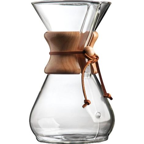 Chemex Classic CM-8A Cafetera de vidrio transparente 8 tazas