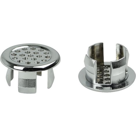 Couvercle Évier - Céramique Blanche Ronde pour Bouchon Débordement Évier Salle de Bain - Adapté aux Trous de 38 mm - Lot de 1