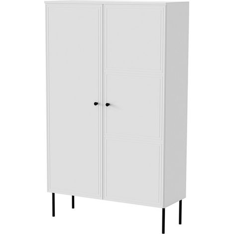 Armoire de salon blanche 100 x 166 cm Pazol (1/5)