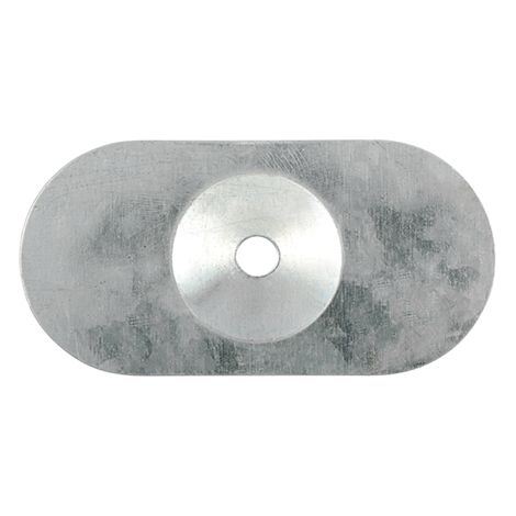 TIMCO Oval Metal Insulation Stress Plate Silver - 82 x 40
