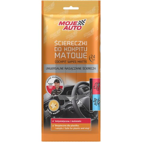 017820 Salviette opache per abitacolo della mia auto - Vaniglia - 24 pezzi. (1/5)