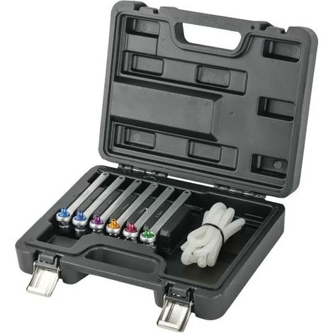 JBM 54721 Set di chiavi per spurgo freni 7 Pz.