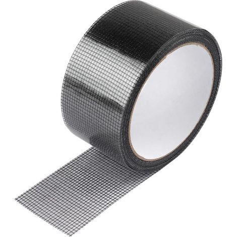 Moskitonetz-Reparaturband, 5 x 200 cm, selbstklebend, schwarz, Reparaturset für Fenster, Türen und Moskitonetzlöcher, stark klebend, wasserfest und langlebig, schwarz