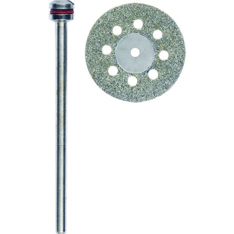 Proxxon - Diamantierte Trennscheibe mit Kühllöchern, Ø 20 mm + 1 Träger - 28844