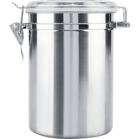 Récipient à café en acier inoxydable, pot de stockage scellé sous vide pour grains de thé au sucre(1800ml)