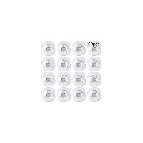 100 bobines en plastique transparentes pour machines à coudre – Compatible avec Brother, Singer, Kenmore, Janome et la plupart des modèles standards (diamètre 11 mm, hauteur 21 mm) (1/4)