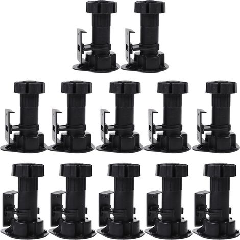 Pieds de meubles réglables Unomor 10 mm lot de 12 robustes (1/5)