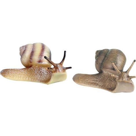 Resin Snails Ornaments Set of 2 Micro Landscape Decor Outdoor Garden Accessories Aquarium Dollhouse Miniature (1/5)