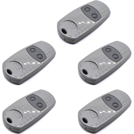 Lot de 5 télécommandes pour ouvre-porte de garage TOP 432EE 433,92 MHz (copie de télécommande pour portail et ouvre-porte) (1/5)