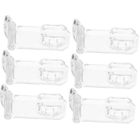 Lot de 6 loquets de porte OUNONA en acrylique transparent (1/5)