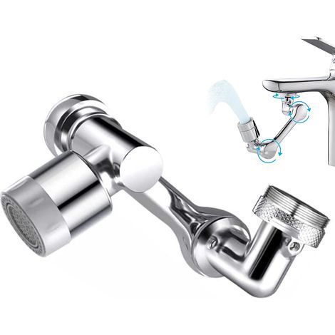 Prolunga per rubinetto girevole, aeratore universale anti-spruzzo per filtro, estensione rotante a 1080 gradi in ABS per cucina e bagno (1/5)