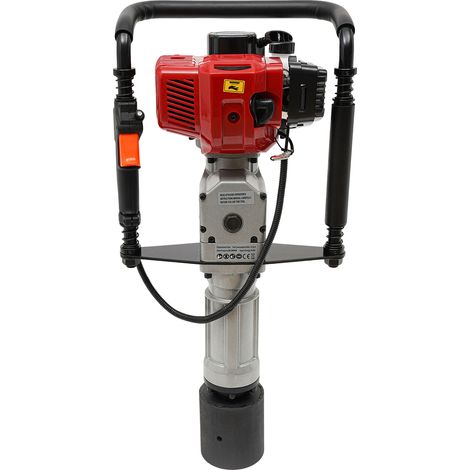 52CC 2 temps marteau-pilon à essence pour enfoncement de poteaux, enfonce-pieux à refroidissement par air, 1900 W avec douilles de 55-70-100 mm. (1/5)
