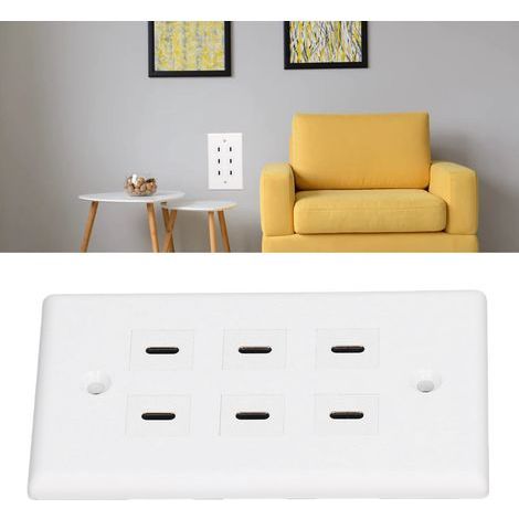 Prise Murale 6 Ports USB avec Port Type C - Bureau et Professionnel (1/5)