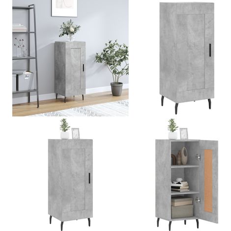 Sideboard Betongrau 34,5x34x90 cm Holzwerkstoff - Sideboard - Wohnzimmermöbel - Holzmöbel - Grau Sideboard - Betongefarbenes Sideboard - Home & Living (1/5)
