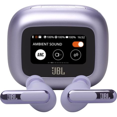 JBL Live Beam 3 Écouteurs sans fil avec réduction du bruit, 48 heures de lecture complète, charge sans fil, 6 microphones pour des appels parfaits, connexion multipoint, étanchéité IP55 et (1/5)