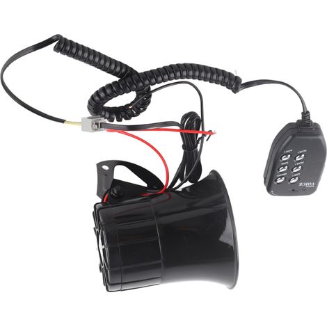 50W 120dB Auto-Sirene, 6 universelle Alarmtöne für 12V Fahrzeuge, Notfall- und Sicherheitswarngerät.