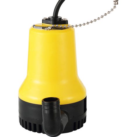 Pompe à eau submersible, pompe de transfert électrique portable 24 V avec long cordon d'alimentation puisard pour lavage de voiture, piscine, baignoire, drainage d'étang de jardin, jaune. (1/4)
