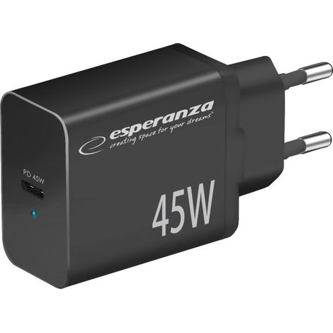 Esperanza EZC108K mains charger 45W Black (1/3)