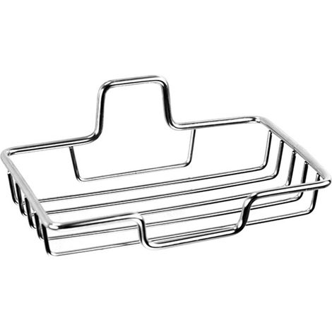 Jabonera de acero inoxidable de pared con sistema de drenaje para cocina y baño. (1/5)