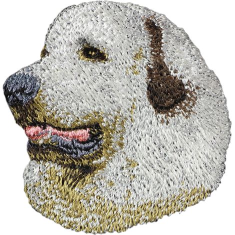 Gran Pirineo: parche con forma de perro, parche bordado, decoración única para mochilas de Art-Dog (1/3)