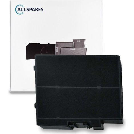 Filtro de carbón AllSpares para campanas extractoras compatible con Bosch 11022296 / DWZ0DX0A0 / Siemens LZ10DXA00 y Neff Z51DXA0X0 (211x206x23mm)