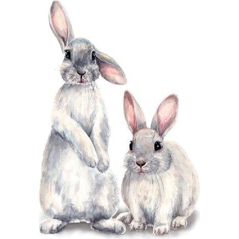 BEBUSINGOTO Lapin Graphique Sticker Mural Dessin Animé Enfants Salon Chambre Papier Peint, 1set (1/5)