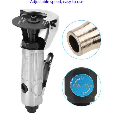 Kit de découpe pneumatique 3 pouces avec disque de ponçage rond réglable haute vitesse, machine à couper à air comprimé (1/5)