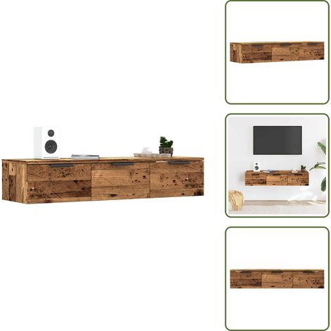 Wandschrank Altholz-Optik 102x30x20 cm Holzwerkstoff - Wandschrank - Wandschränke - Hängeschrank - Hängeschränke (1/5)