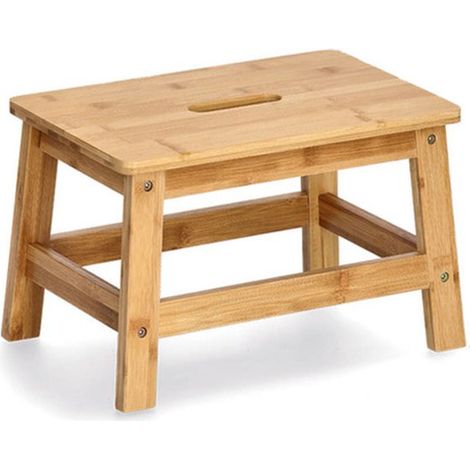 Repose-pieds/tabouret - bambou - 38 x 26 x 25 cm - charge maximale 100 kg - marchepied (1/3)