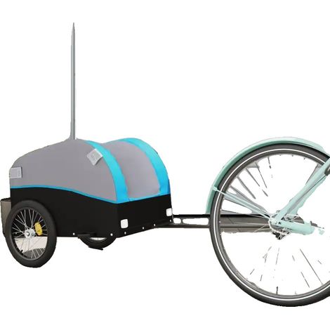 Remolque para bicicleta, capacidad de 30 kg, diseño plegable, color verde militar. (1/2)