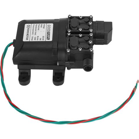Pompe à membrane haute pression à haut débit 12 V 120 W 8 L, double noyau avec connecteur en cuivre (1/5)