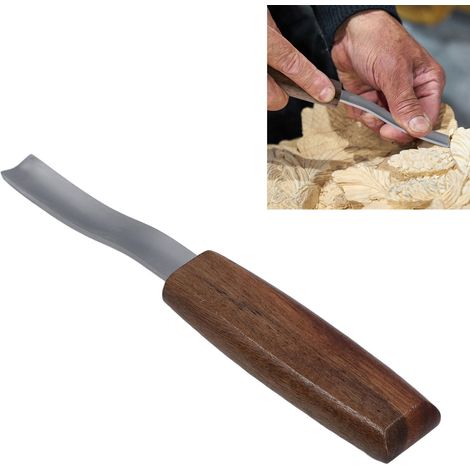 Wellenförmiger Holzmeißel, gebogenes Holzschnitzmesser, Zimmermannsmeißel, Schnitzmeißel, Holzmeißel, Handschnitzmesser (1/5)
