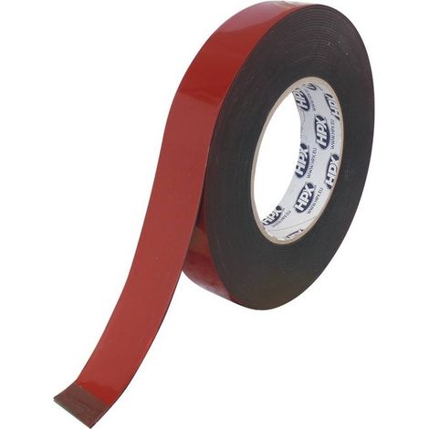 RUBAN ADHÉSIF HSA DOUBLE FACE - NOIR 25MM X 10M HPX (1/2)
