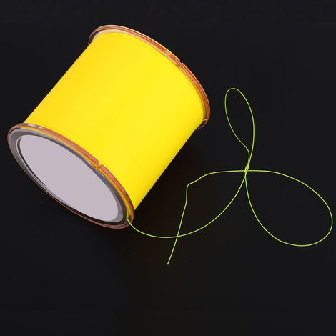 Corde de pêche jaune haute résistance 500m, fil nylon anti-usure 6-300LB pour pêche maritime
