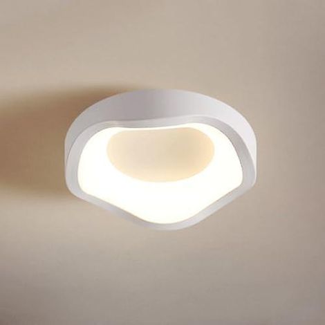 Plafonnier LED moderne 12 W encastré, blanc froid 6000 K, design géométrique pour chambre ou couloir, pour bureau, salon, salle à manger, intérieur, en métal (1/5)