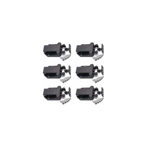 Loquets à Libération Tactile pour Placard 6 Pièces Push to Open Loquets Non Magnétiques pour Tiroir Fermeture pour Placard Meubles Porte Armoire Loquet Tactile, Noir - Crezuo (1/4)