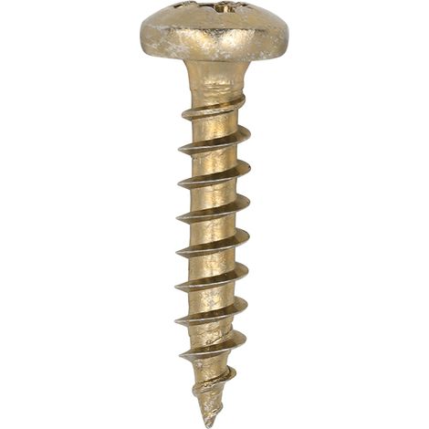 TIMCO Classic Multi-Purpose Pan Head Gold Woodscrews - 4.0 x 20 (1/3)