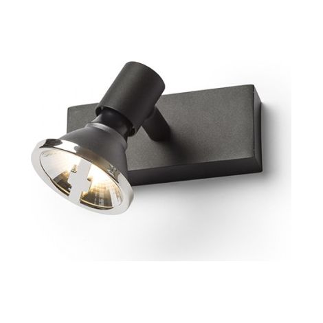 Faretto TRICA I da parete nero  230V GU10 25W