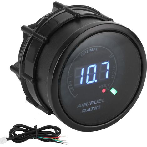 2-in-12V Luft-Kraftstoff-Verhältnis-Anzeige Voltmeter LED-Digitalanzeige Hochpräzise Universal für Autos