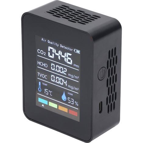 Détecteur de CO2 Infrarouge pour Plantes d'Intérieur - Thermomètre Hygromètre pour Qualité de l'Air