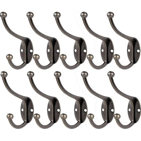 10 Stück Vintage-Wandgarderobenhaken, einzigartige Huthaken aus Metall, Retro-Edelstahl mit Schrauben für Garderobe, Badezimmer, Küche (Kupfer) (1/5)
