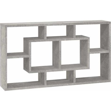Maison Exclusive - Wandregal mit 8 Fächern Betongrau (1/5)